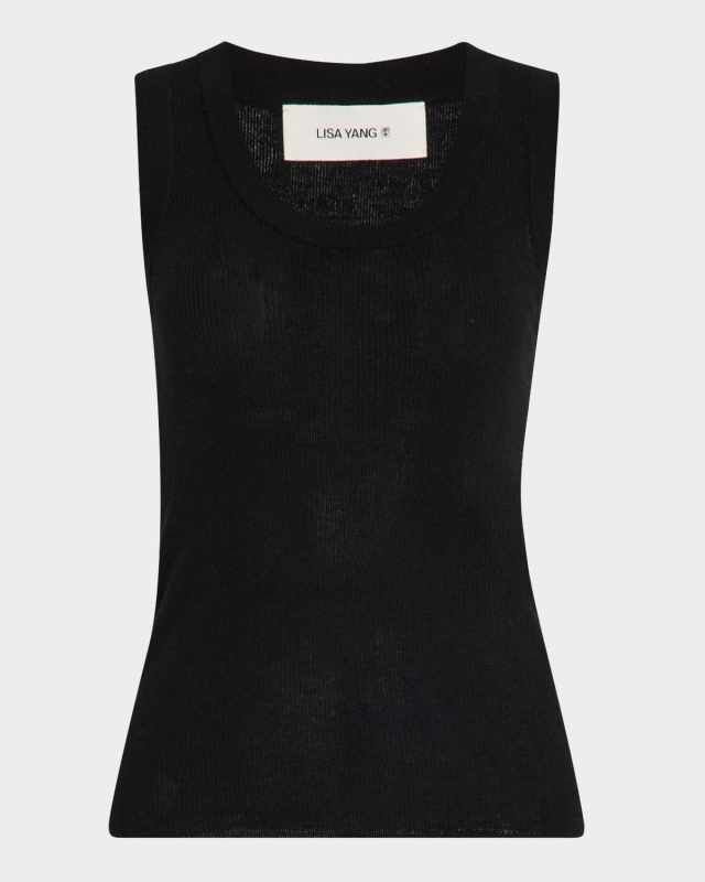 Ina Scoop-Neck Cashmere Tank